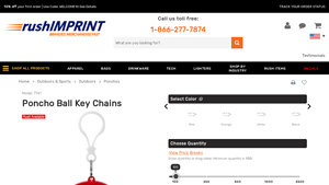 Rush Imprint - Poncho Ball Key Chains