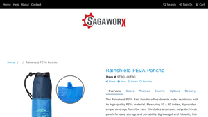 Sagawa Worx - Rainshield PEVA Rain Poncho