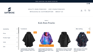 Saphirose - Kids Rain Poncho
