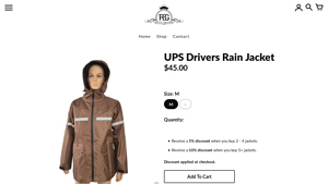 Royal Brands - UPS Drivers Rain Jacket