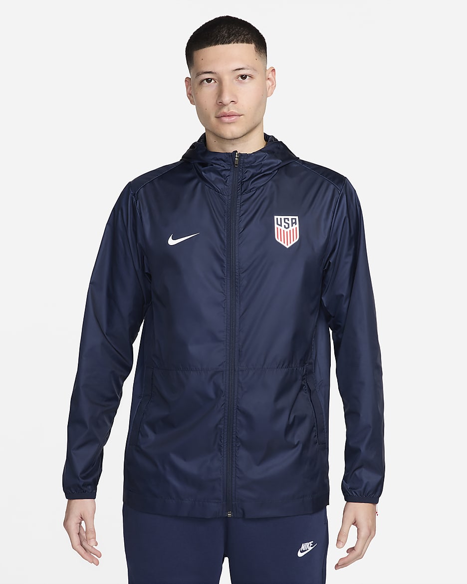 A stock image illustrating soccer rain jacket concepts