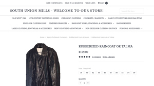 South Union Mills - Rubberized Raincoat