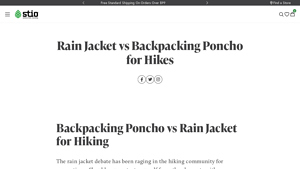 Stio - Backpacking Ponchos and Rain Jackets
