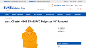 West Chester - 4148 35mil PVC Polyester Raincoat