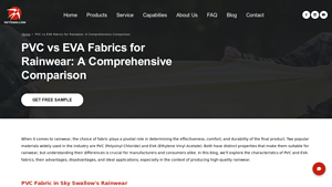 Swallow Textile - PVC vs EVA Fabrics for Rainwear