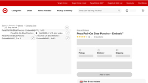 Embark™ - Peva Pull-On Blue Poncho