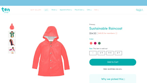 Ten Little - Sustainable Toddler Raincoat