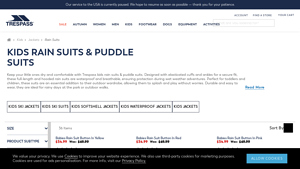Trespass - Kids Rain Suits