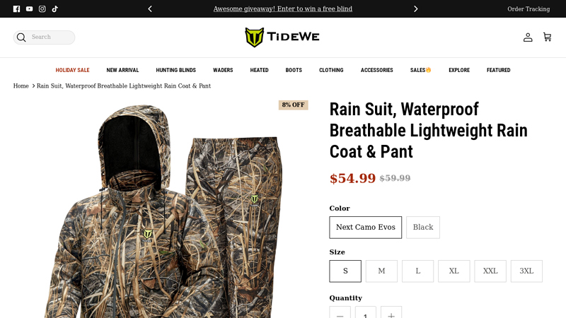 Rain Suit | Waterproof Lightweight Rain Jacket - TideWe