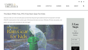 Umbel Organics - PFAS-Free Kids Rain Gear