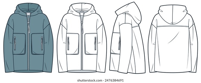 Illustrative image for unisex rain jacket