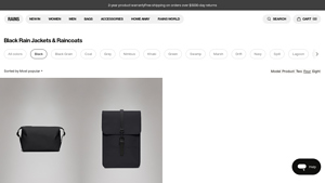 Rains - Black Rain Jackets & Raincoats