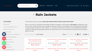 USA TEAMWEAR - Custom Rain Jackets