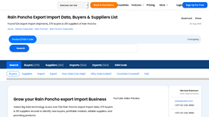 Volza - Rain Poncho Export Import Data