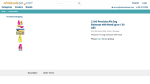 My Canine Kids - 2100 Precision Fit Dog Raincoat