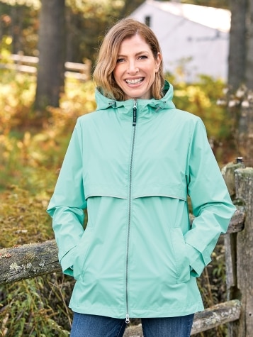 A stock image illustrating womens rain coat concepts