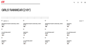 H&M - Girls' Rainwear Collection