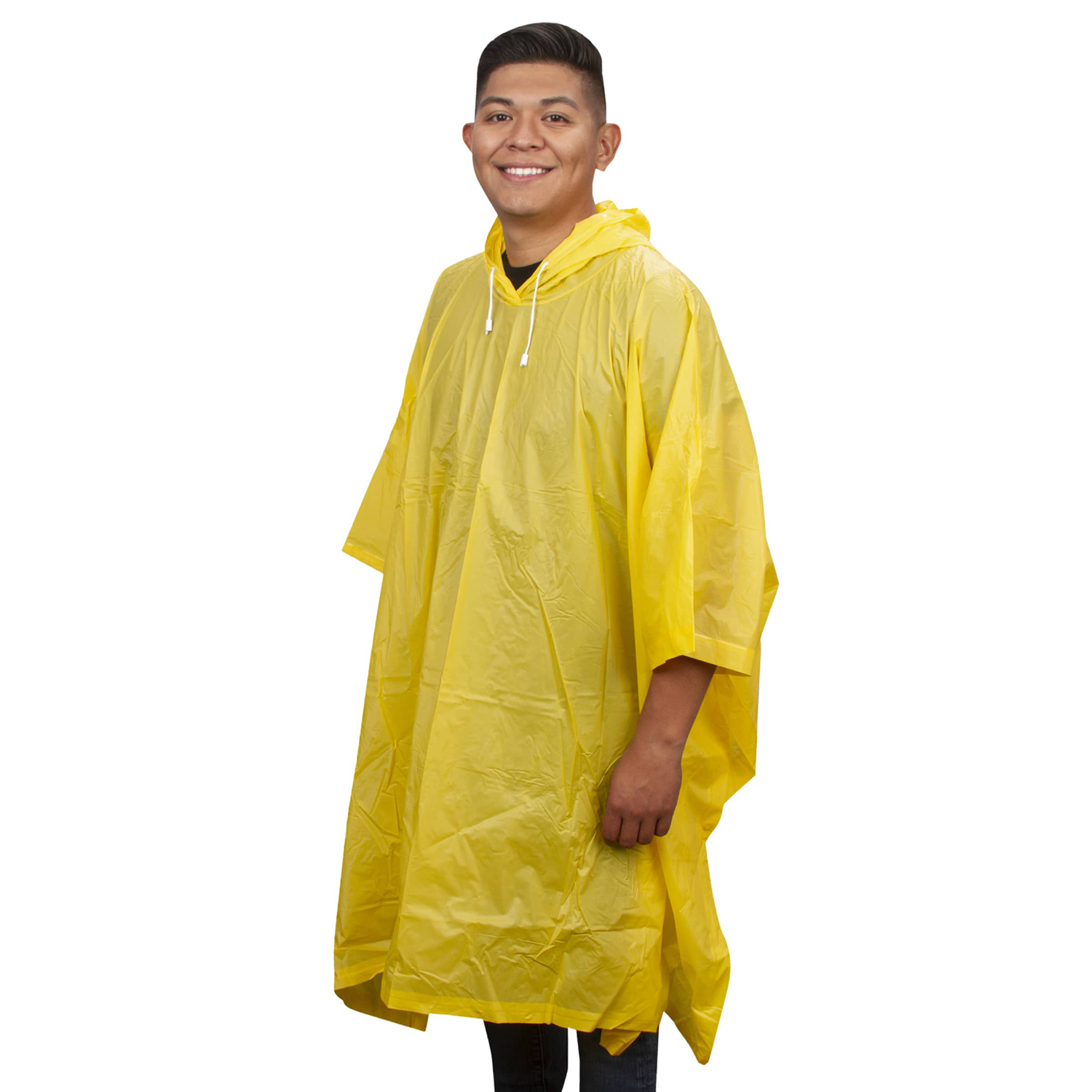 A stock image illustrating yellow rain poncho concepts