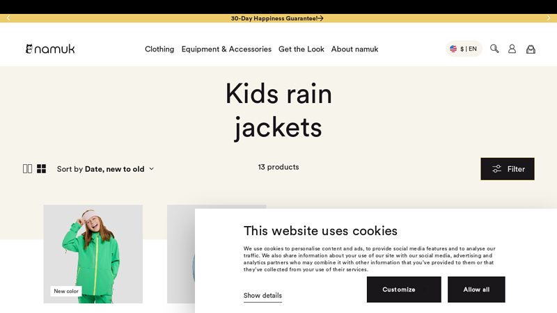 Kids rain jackets | 100% waterproof jackets for kids | namuk US
