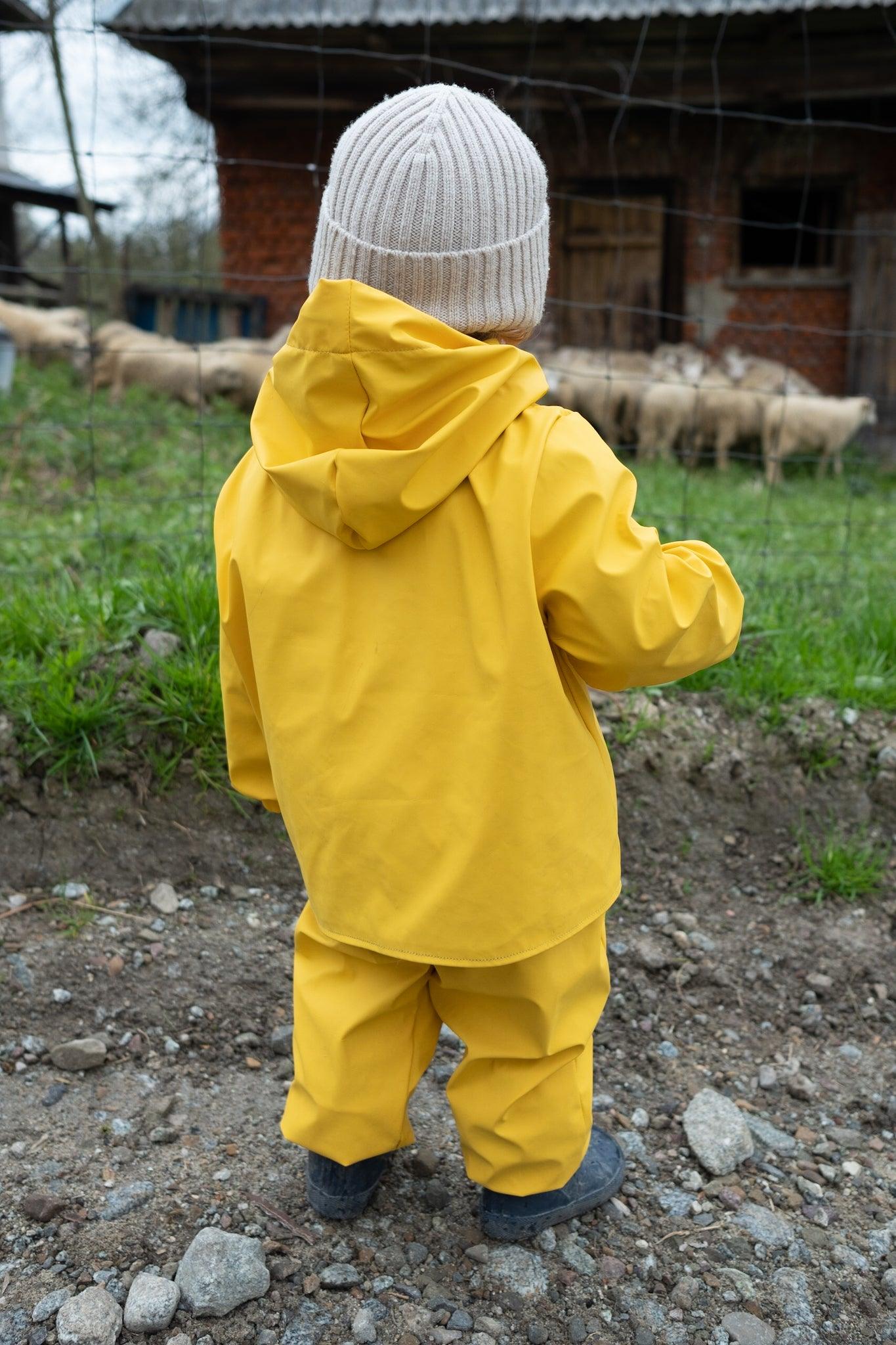 An application scenario or product detail of baby boy yellow raincoat - Image 11