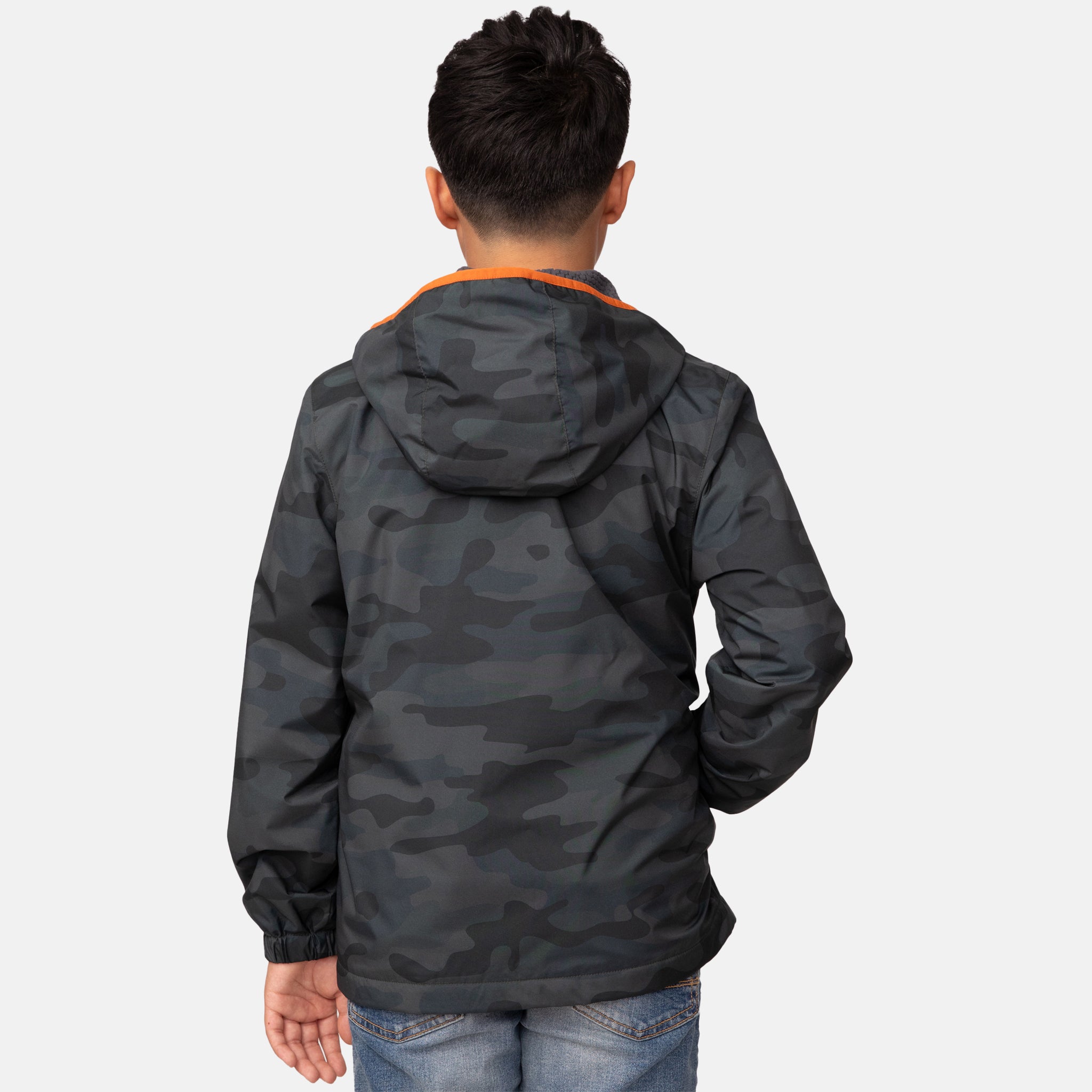 An application scenario or product detail of boys camo rain jacket - Image 15