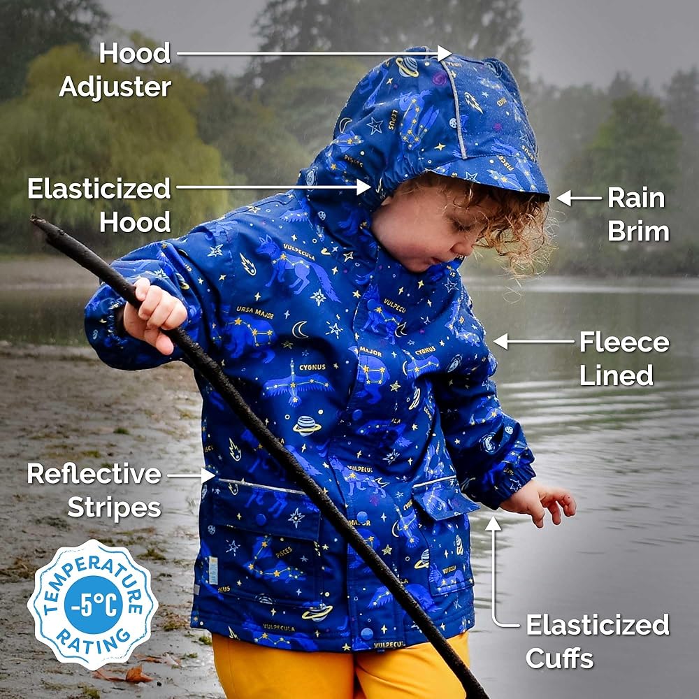 An application scenario or product detail of boys fleece lined rain jacket - Image 7