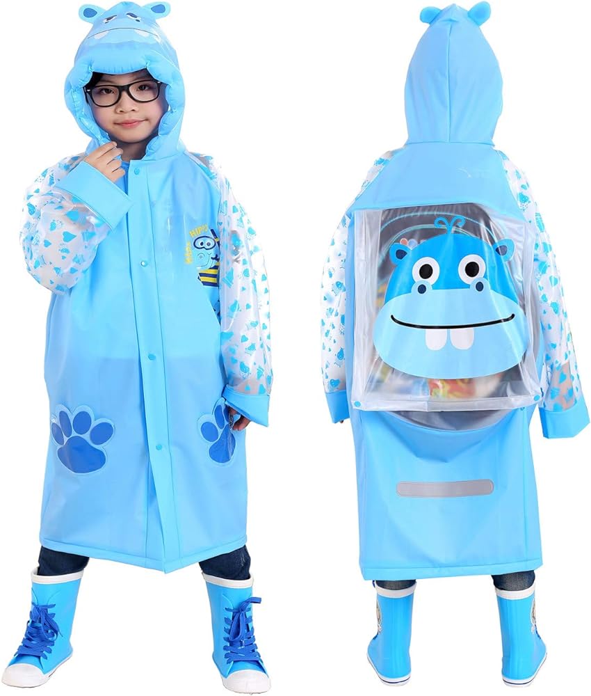 An application scenario or product detail of children's long raincoats - Image 20