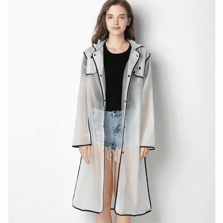 An application scenario or product detail of clear raincoat women in plastic raincoats - Image 19