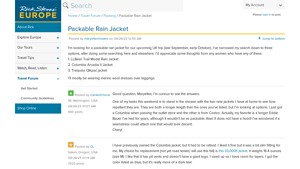 Rick Steves - Top Rain Jackets
