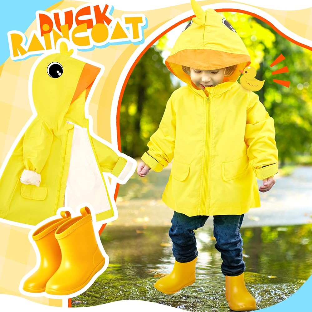 An application scenario or product detail of cute raincoats for toddlers - Image 2