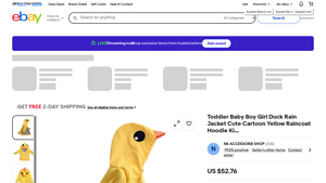 Toddler - Cute Cartoon Duck Rain Jacket