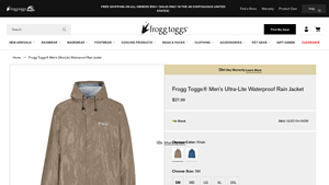 Frogg Toggs - Men's Ultra-Lite Waterproof Rain Jacket