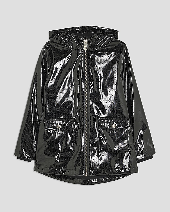 An application scenario or product detail of girls black raincoat - Image 3
