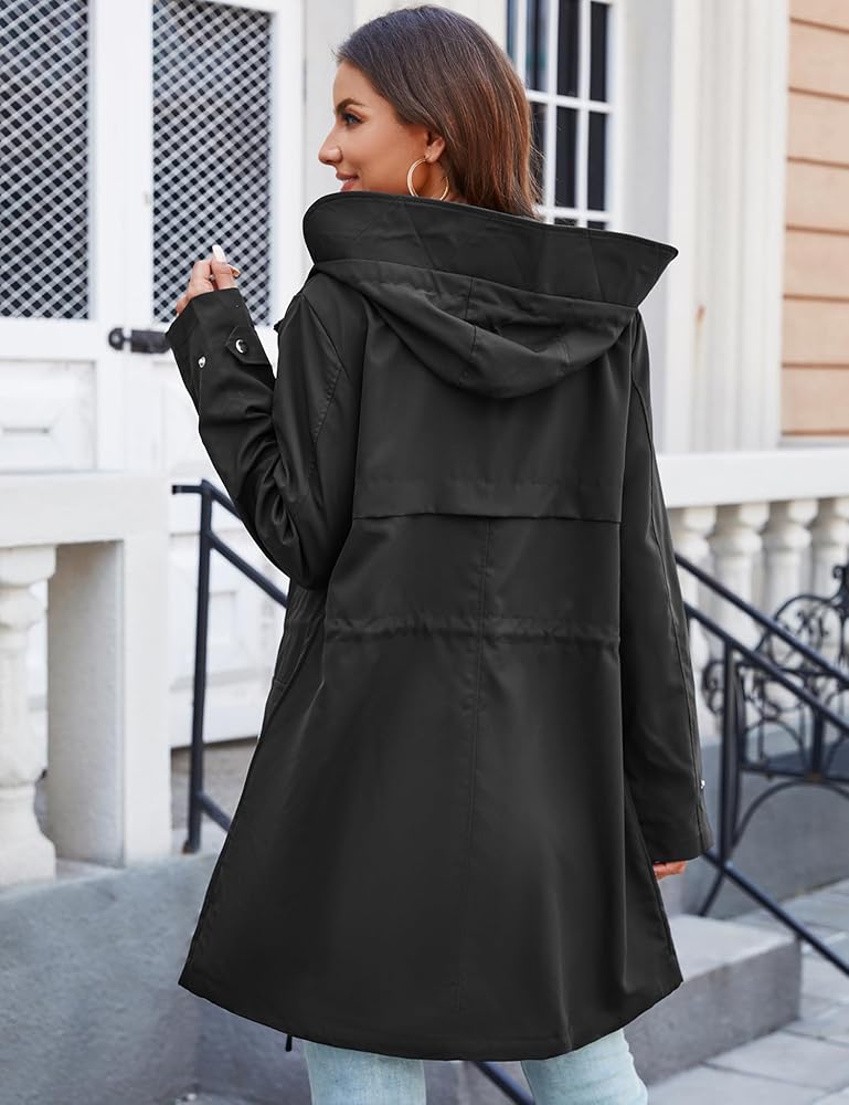 An application scenario or product detail of girls black raincoat - Image 12
