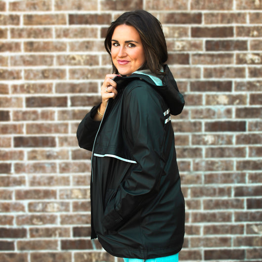 An application scenario or product detail of girls black raincoat - Image 13