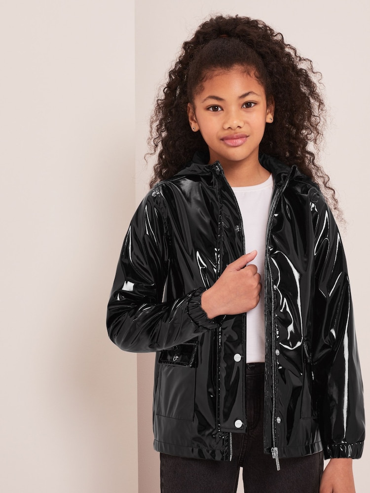 An application scenario or product detail of girls black raincoat - Image 14
