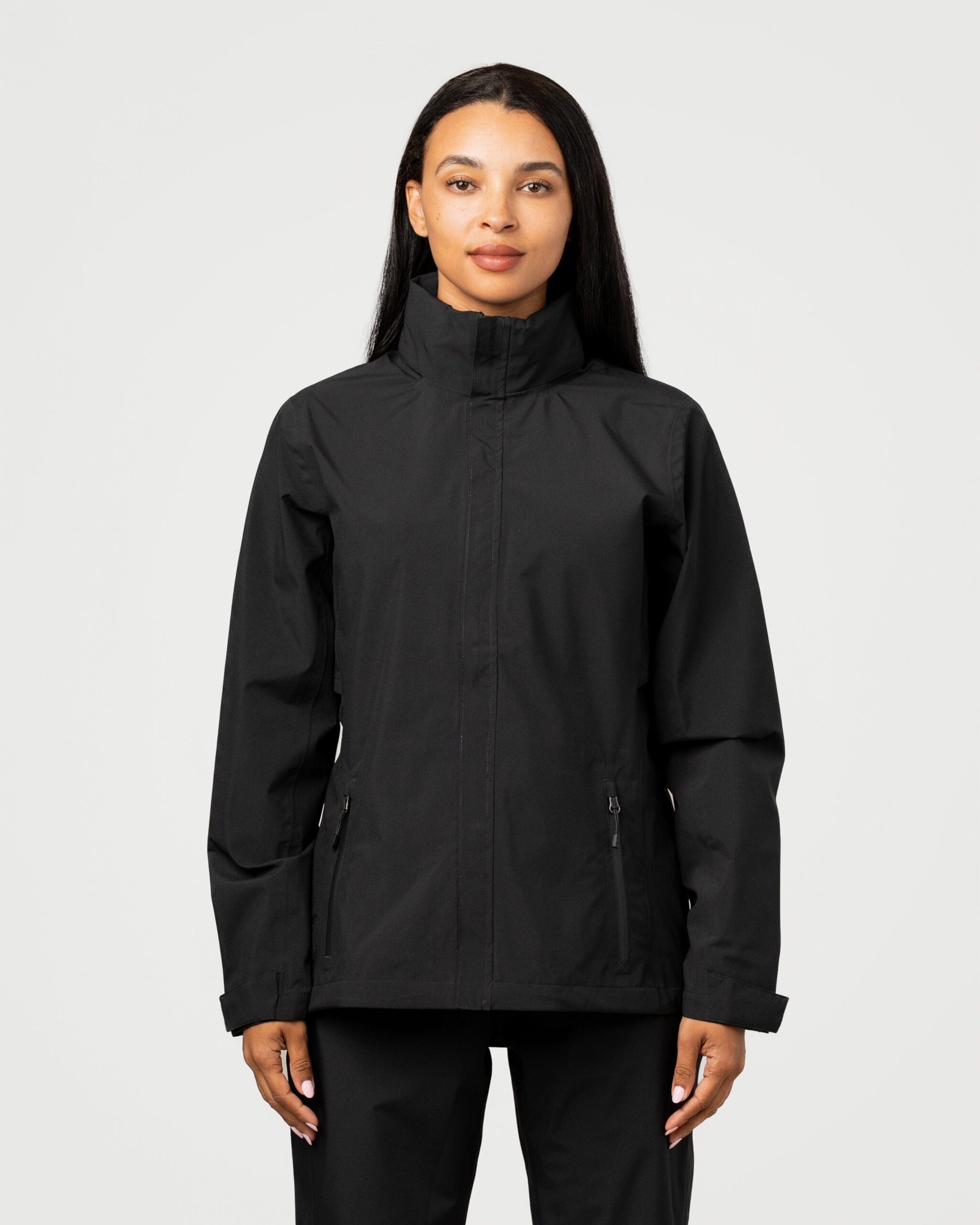 An application scenario or product detail of girls black waterproof coat - Image 20