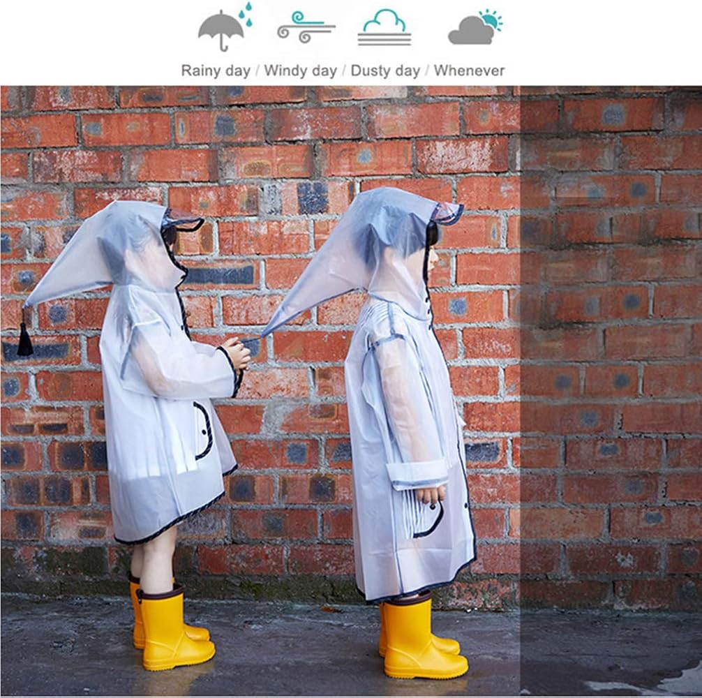An application scenario or product detail of girls clear raincoat - Image 10