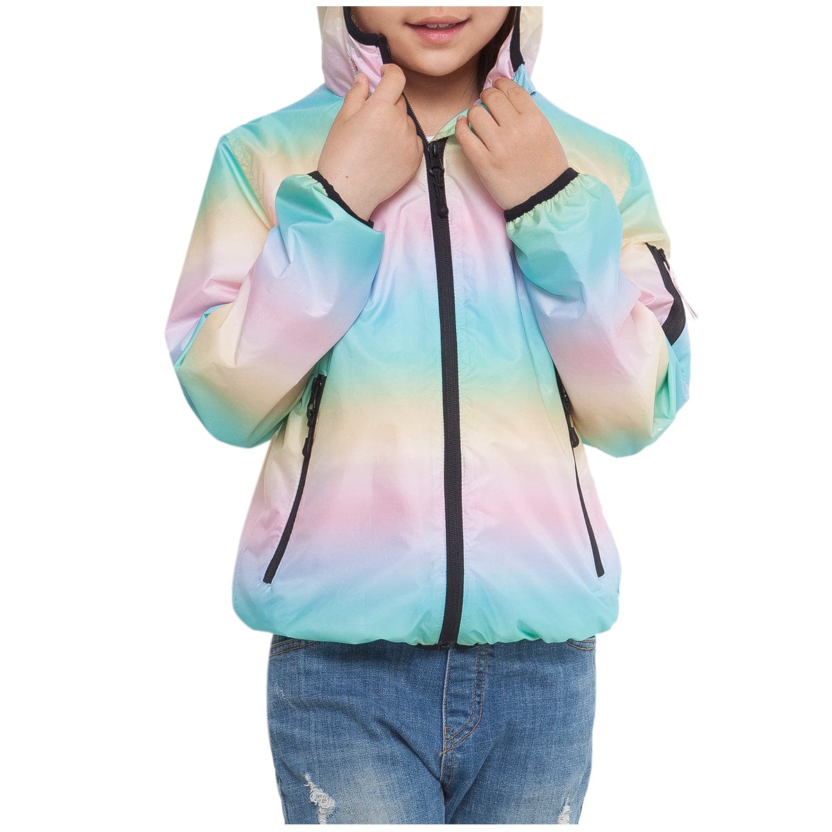 An application scenario or product detail of girls lightweight rain jacket - Image 14