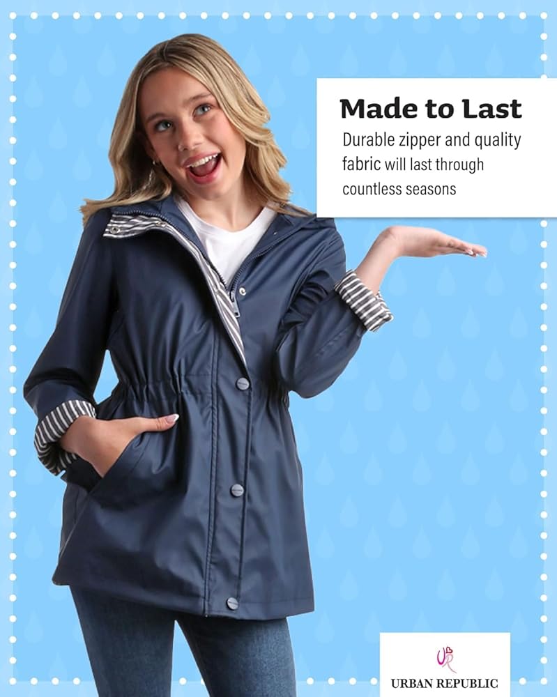 An application scenario or product detail of girls rain jacket - Image 7