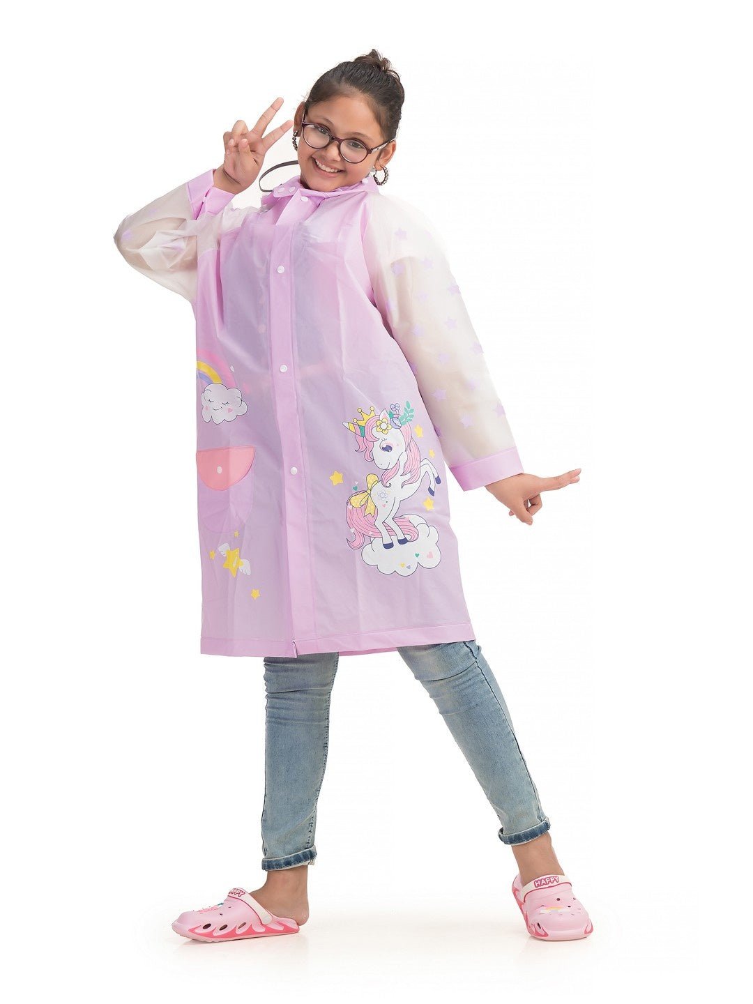 An application scenario or product detail of girls unicorn raincoat - Image 16