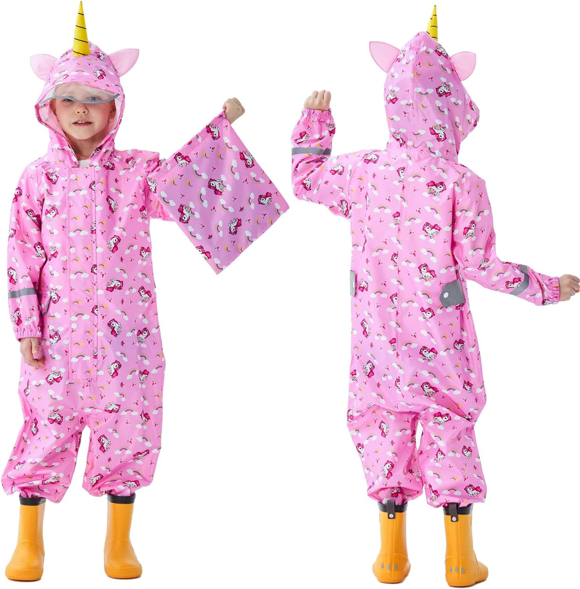 An application scenario or product detail of girls unicorn raincoat - Image 17