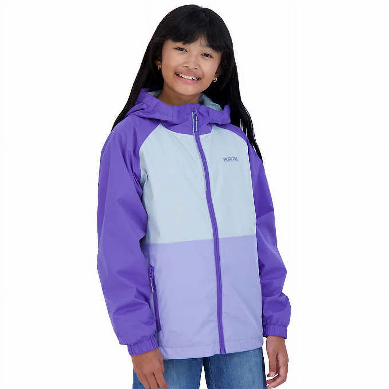 An application scenario or product detail of girls waterproof rain jacket - Image 1