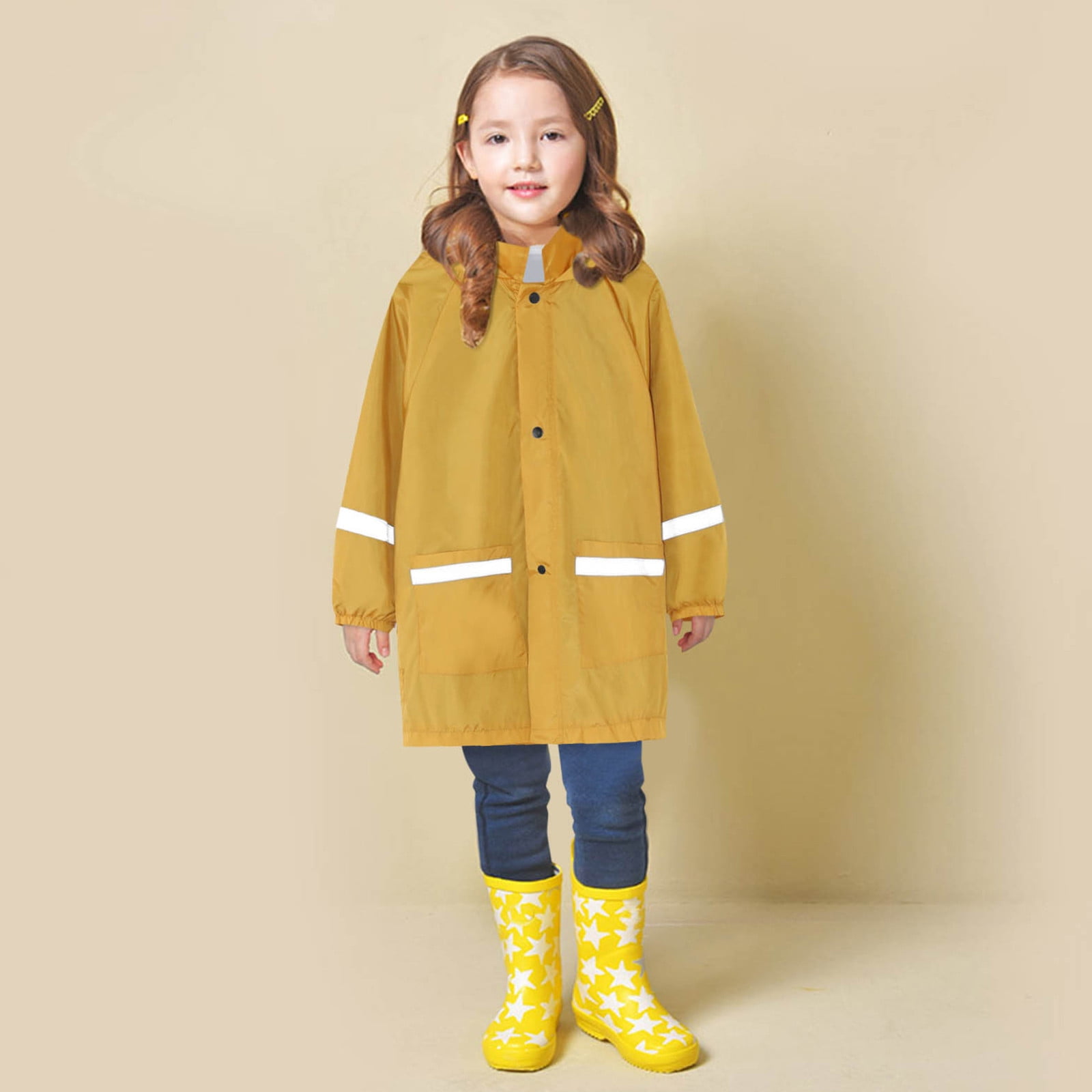 An application scenario or product detail of girls yellow raincoat - Image 8