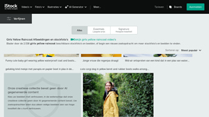 iStock - Girls Yellow Raincoat Images