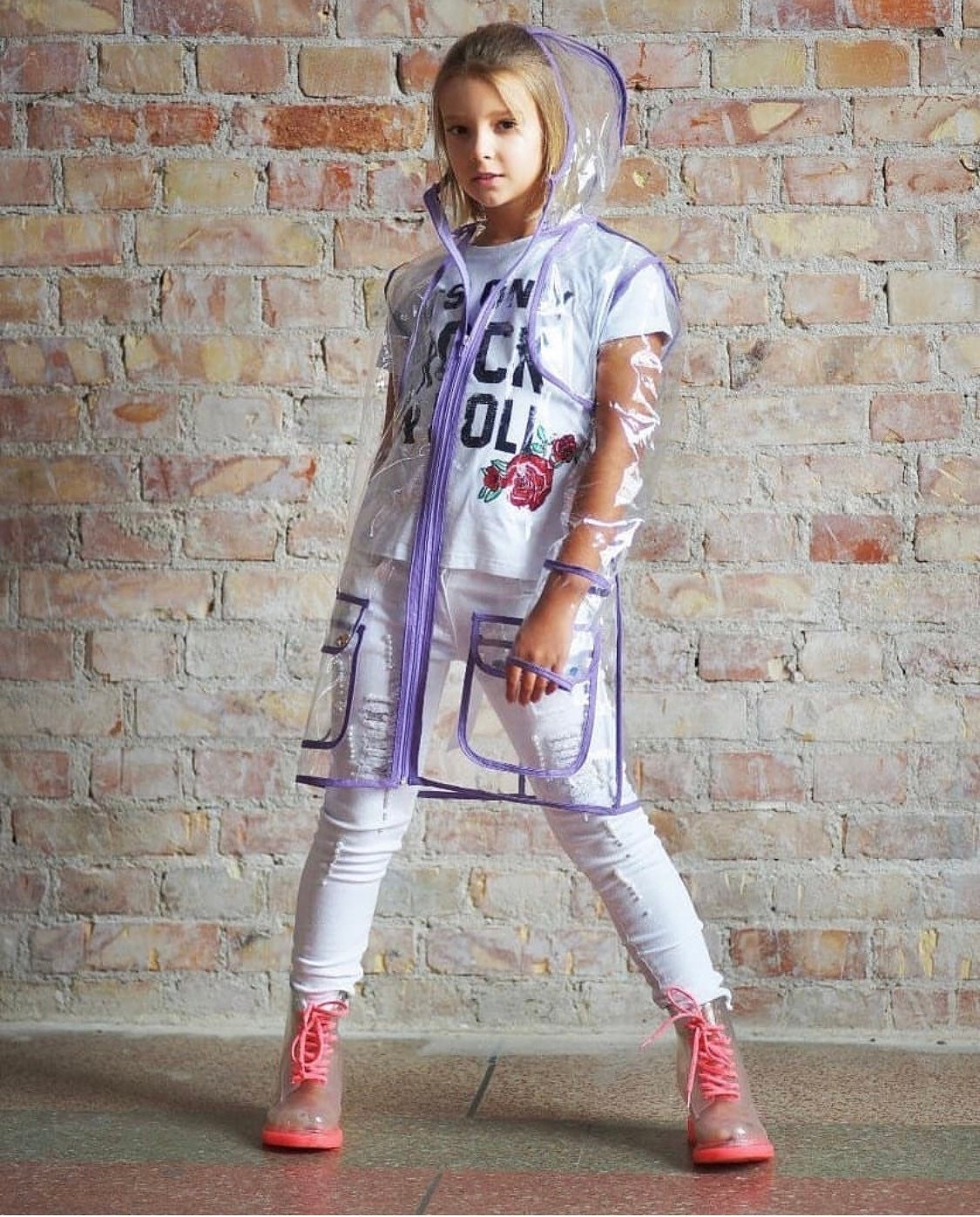 An application scenario or product detail of kids pvc raincoat - Image 6