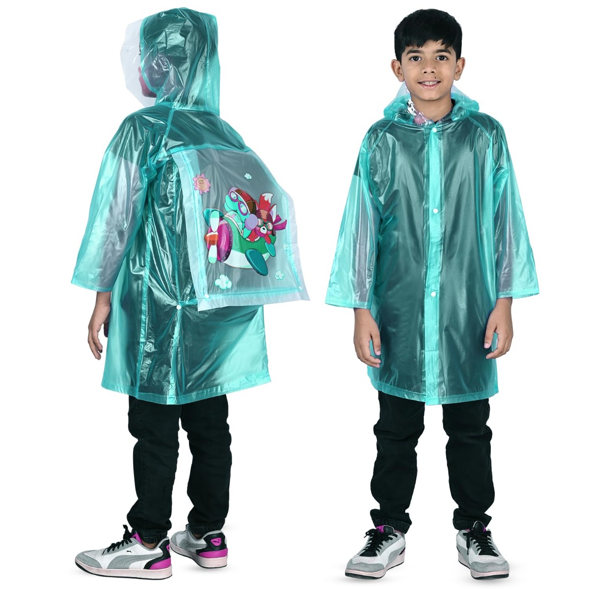 An application scenario or product detail of kids pvc raincoat - Image 12