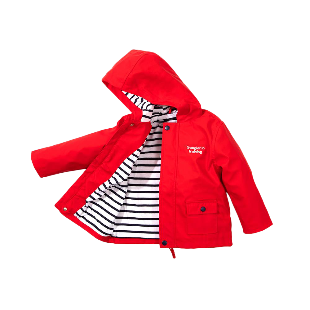 An application scenario or product detail of kids red raincoat - Image 1