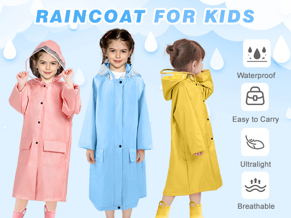 An application scenario or product detail of little girl raincoats - Image 15
