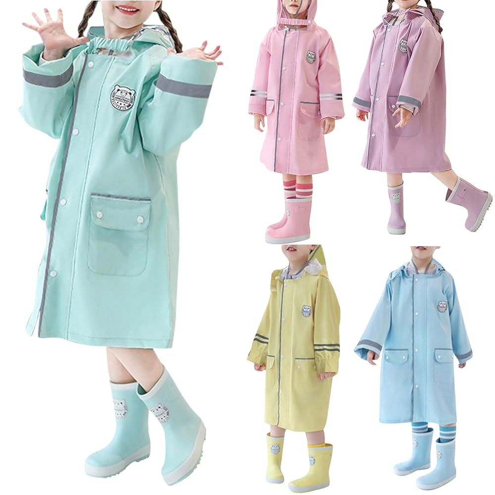 An application scenario or product detail of little girl raincoats - Image 19